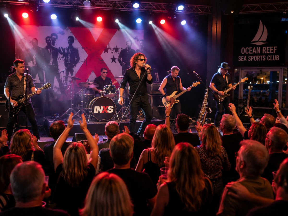 INXS tribute band performing at Ocean Reef Sea Sports Club