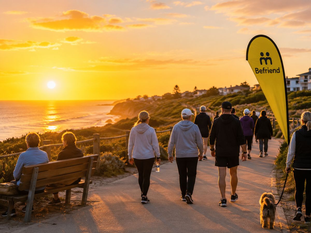 Sunset walking group on the Burns Beach coastal path" → burns-beach-sunset-walk.jpg