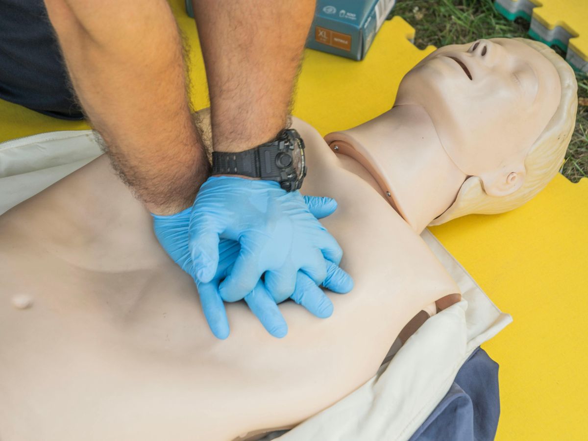 Parents practising CPR at free Heart Beat Club session, Joondalup"