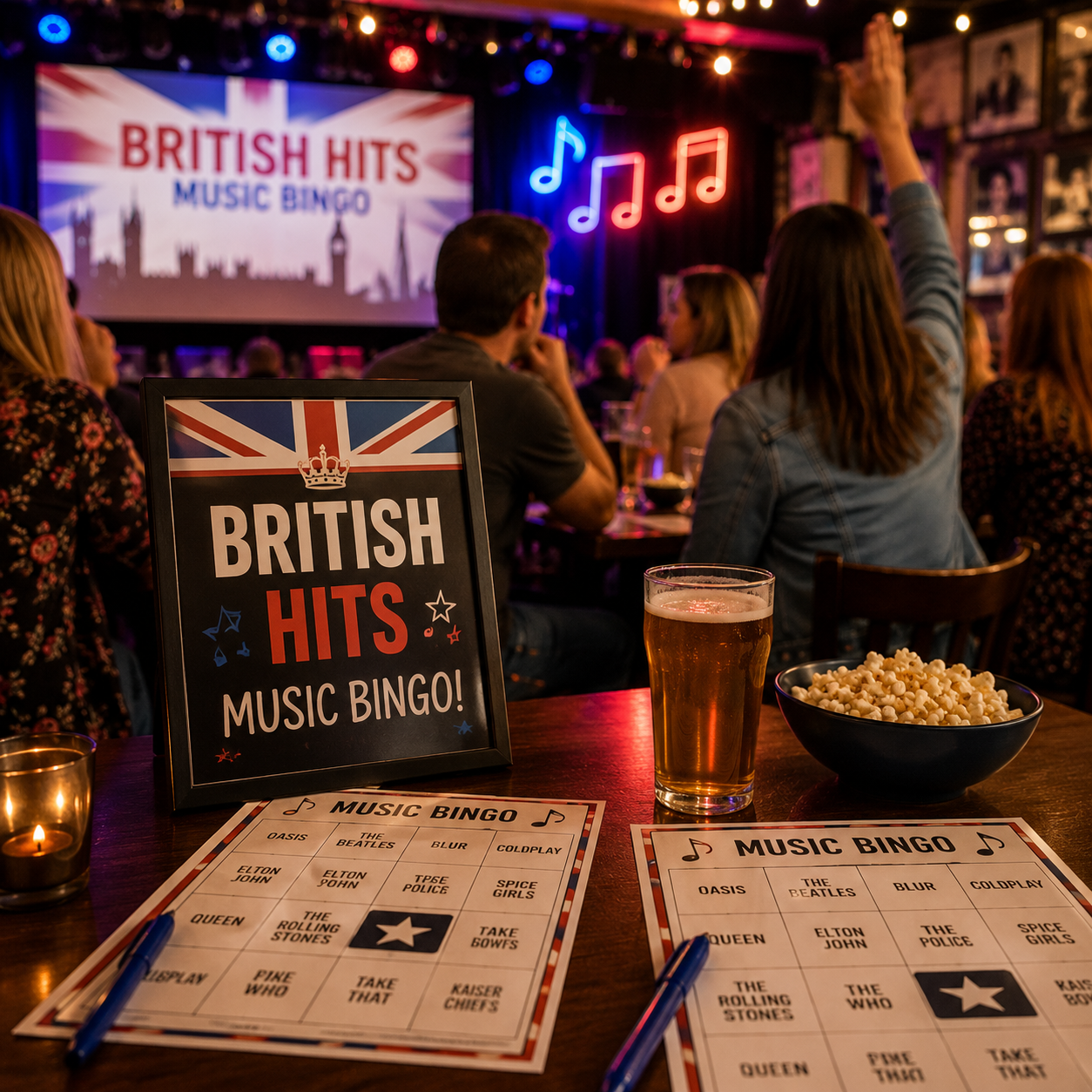 British Hits Music Bingo Night