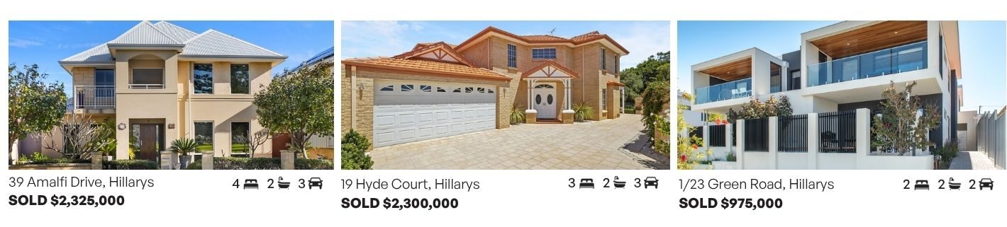 Hillarys Recent Sales