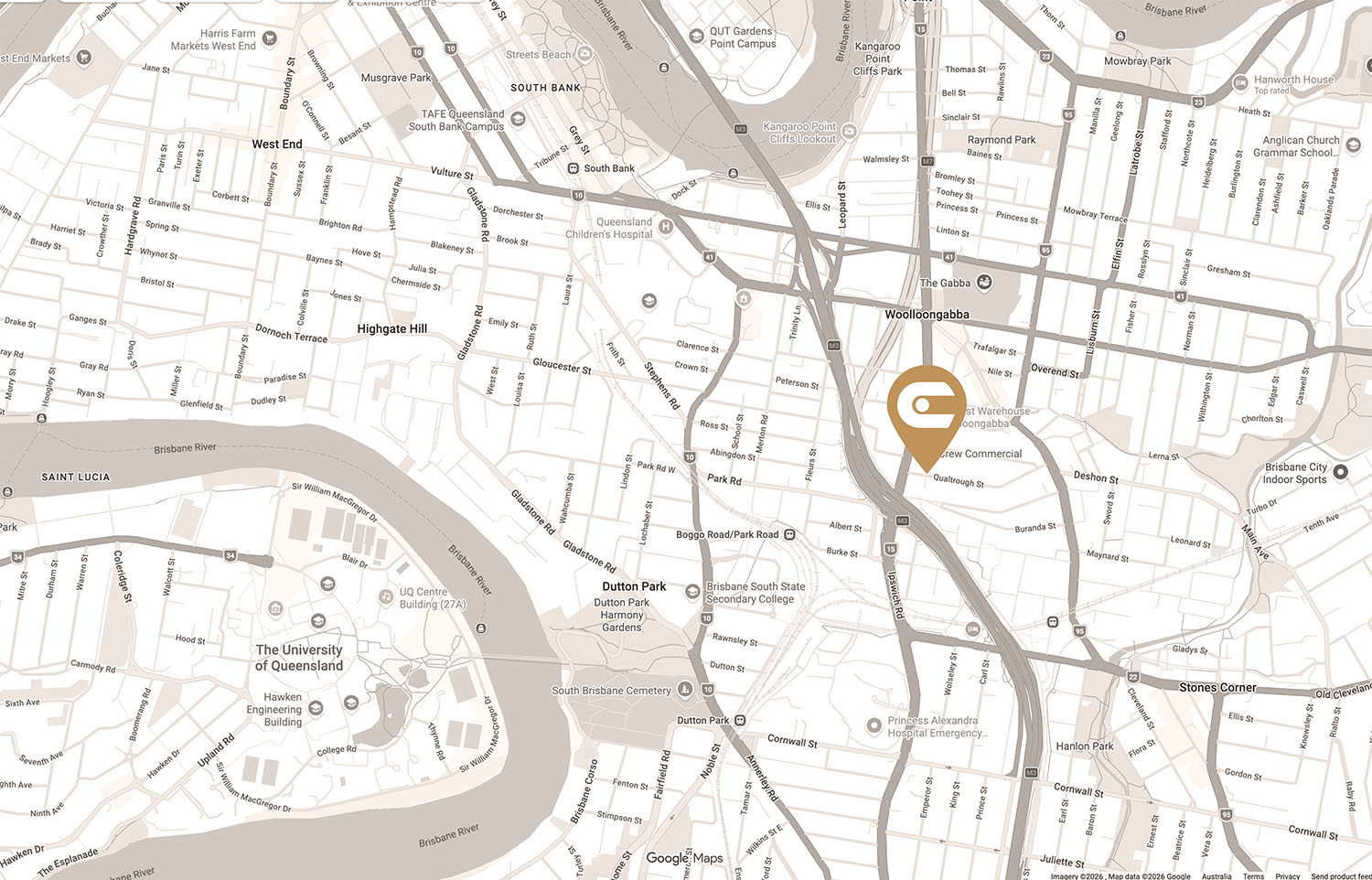 Brisbane Office Map