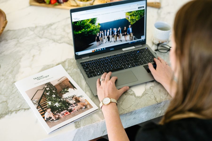 Agents reviewing a document